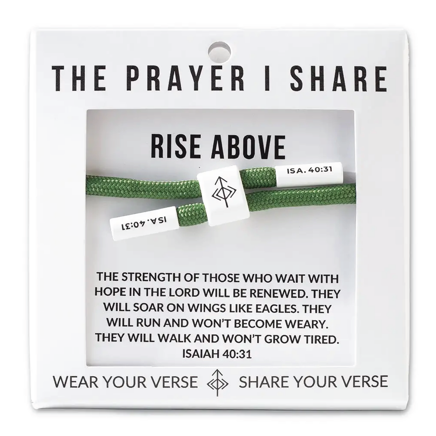 Rise Above Bracelet | Bible Verse Bracelet - Green