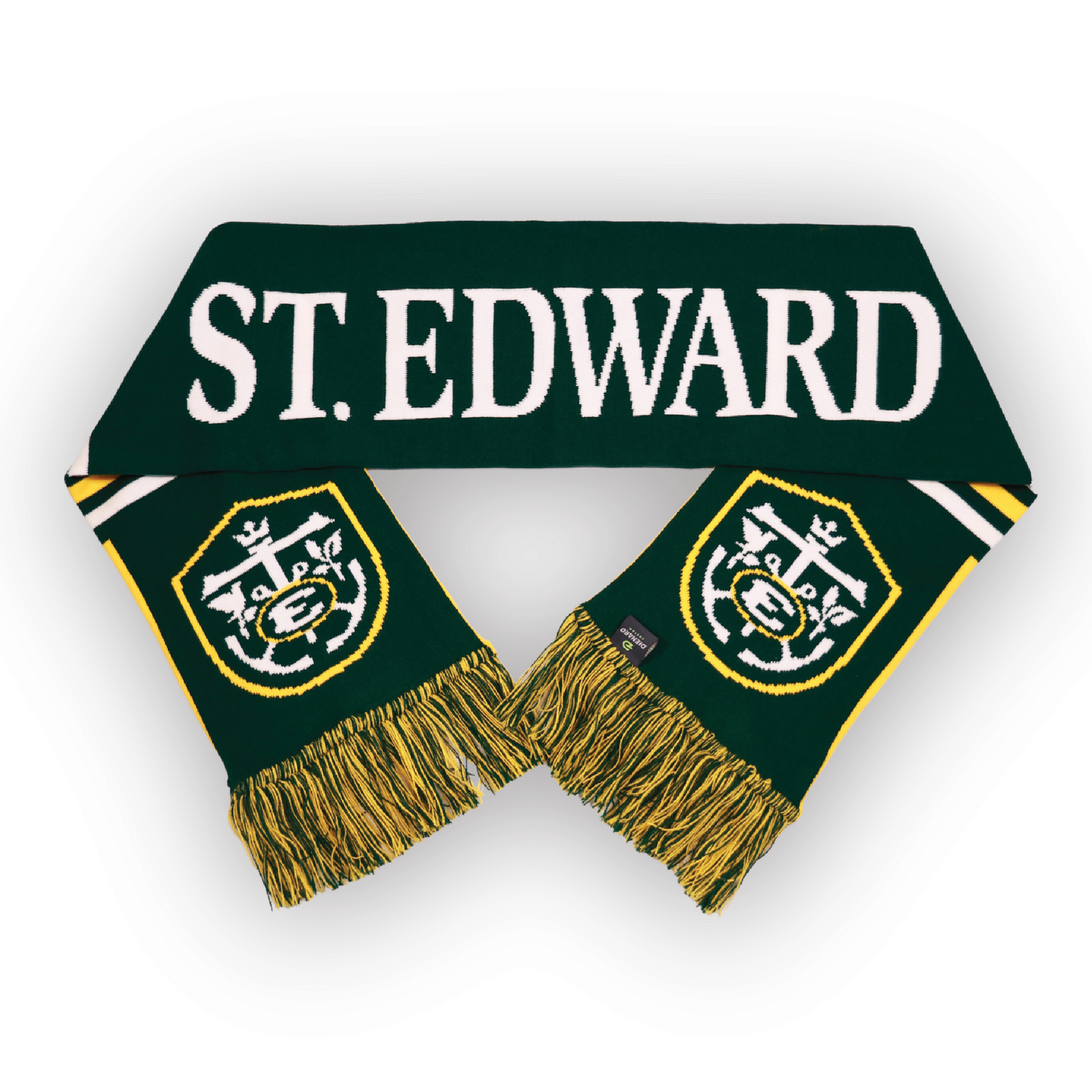 Green & Gold Woven Fan Scarf
