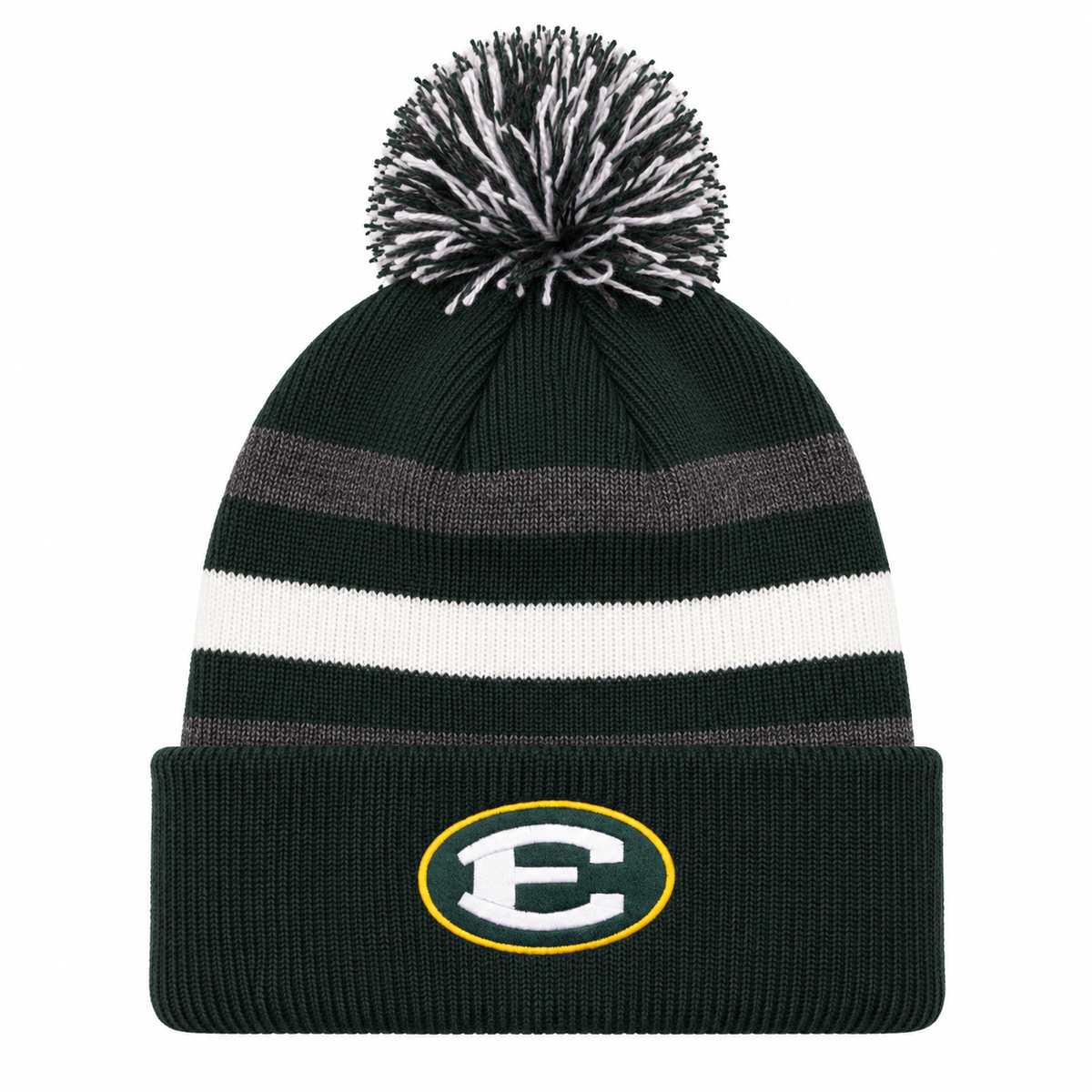 Striped Pom Beanie