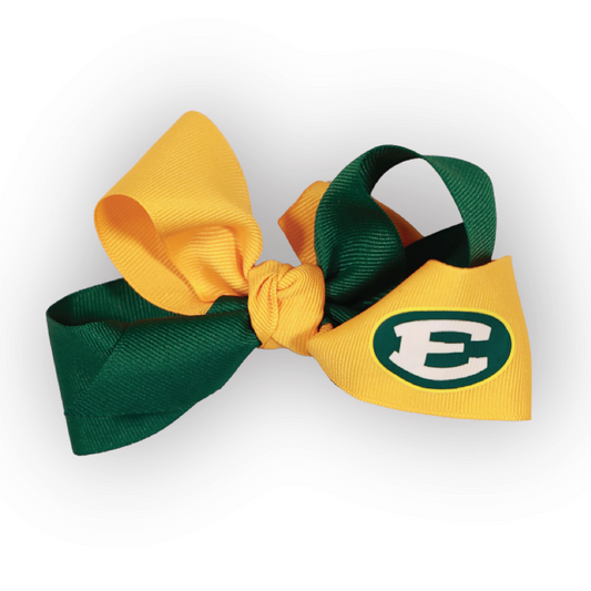 Green & Gold Hair Bow