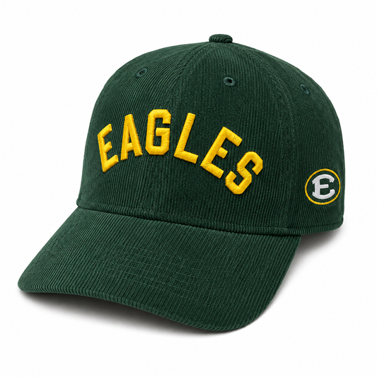 Corduroy Embroidered Eagles Hat