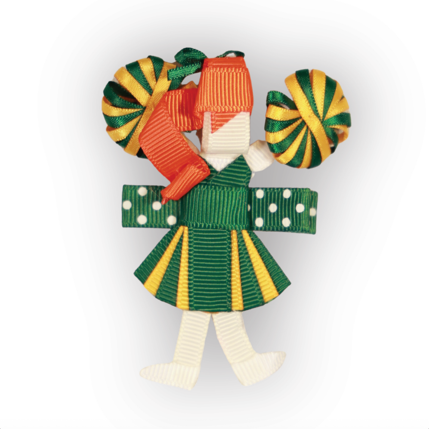 Green and Gold Cheerleader Clip