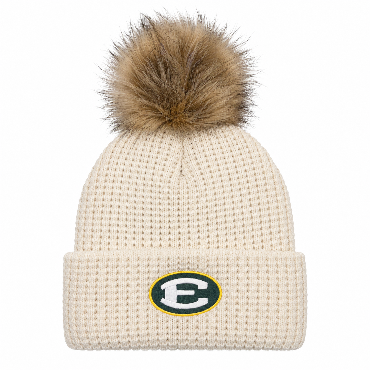 Knit Cuff Hat with Pom