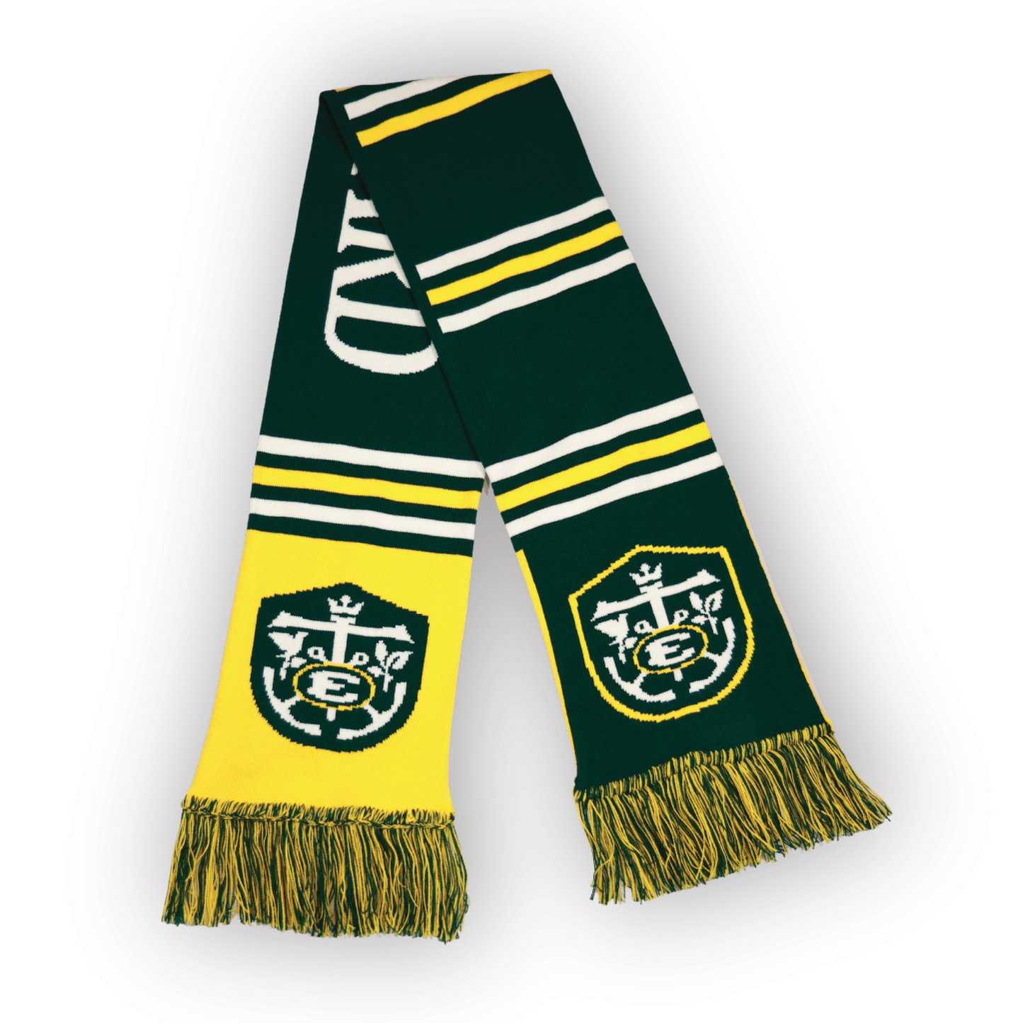 Green & Gold Woven Fan Scarf