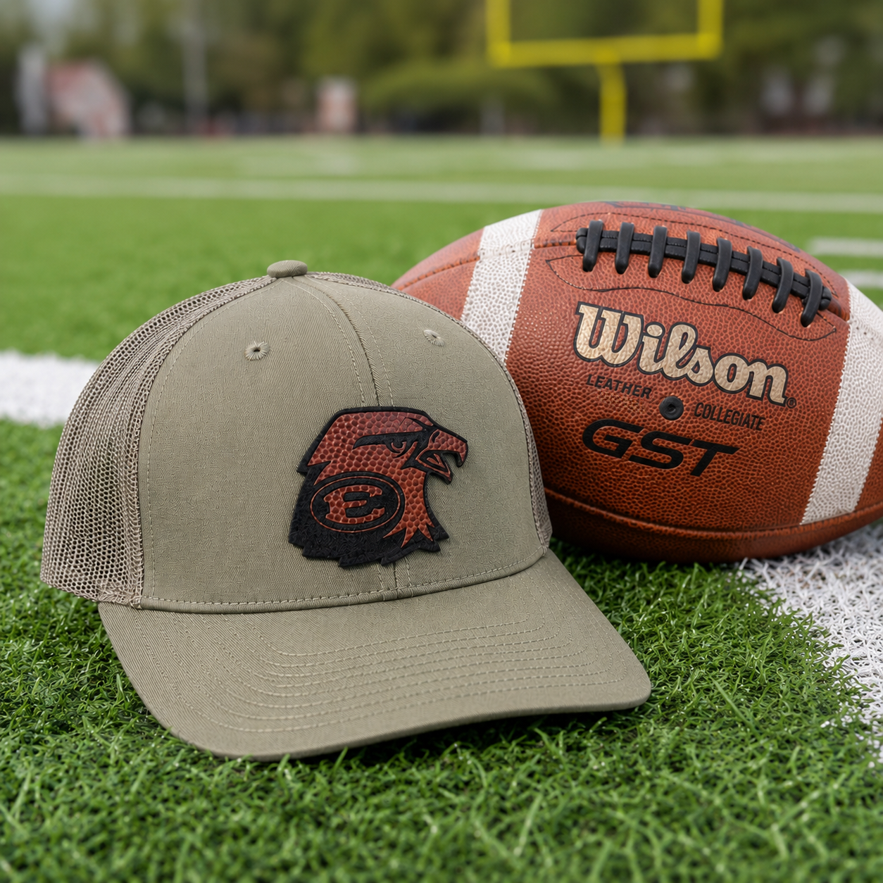 Upcycled Football Trucker Hat