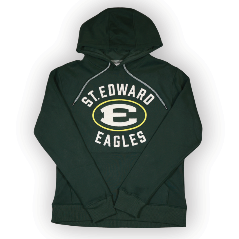 Felt Embroidered Applique Hoodie - Green