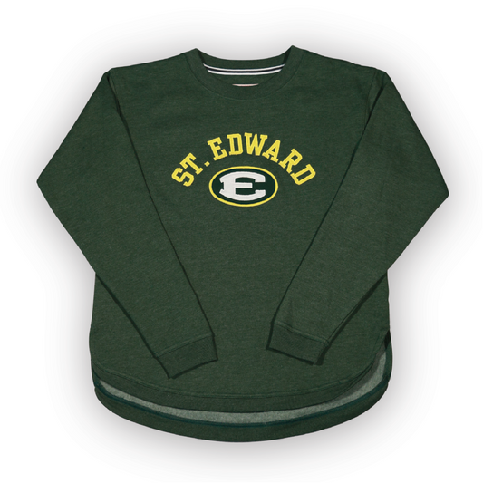 Women's Heather Green Applique Sweatshirt