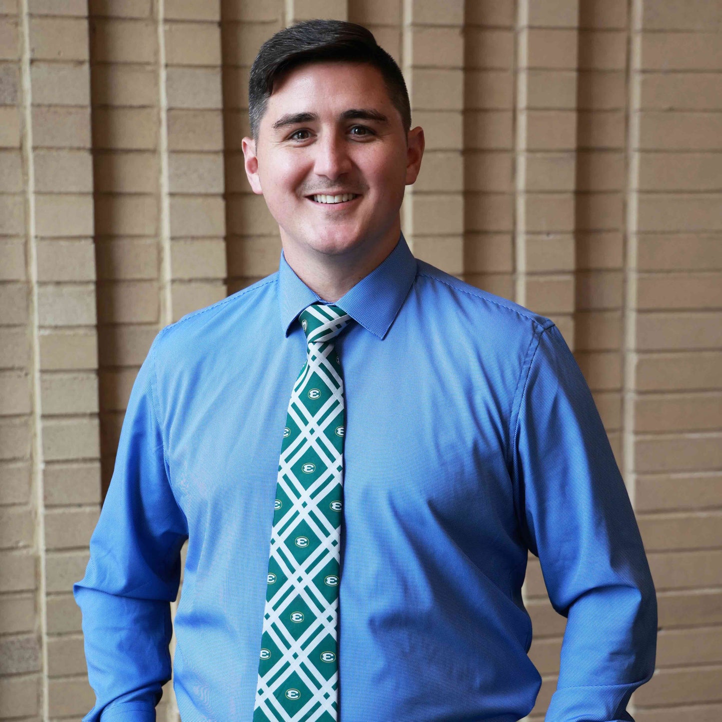 Oval E Silk Logo Tie