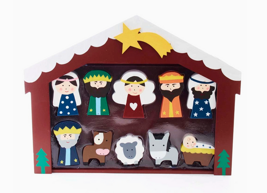 Children's Nativity Set w/Stable