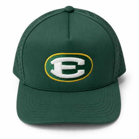 Dark Green CUT Oval E Hat