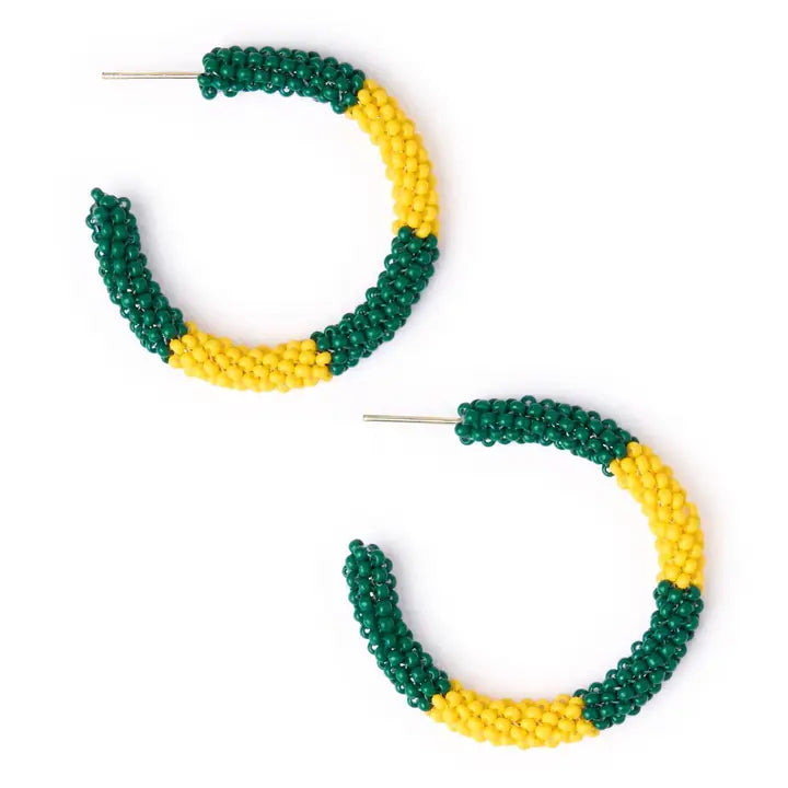 Ink + Alloy Beaded Hoop Earrings