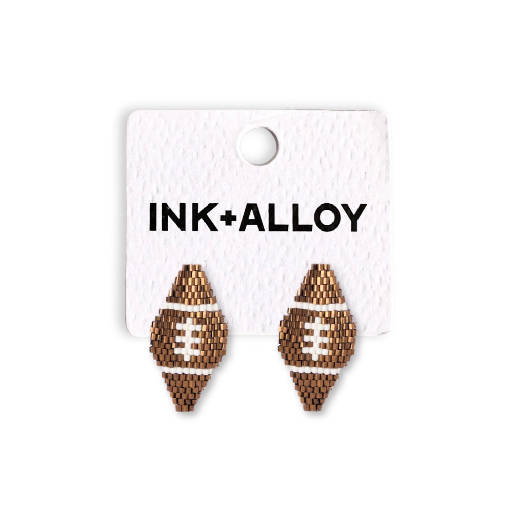 Ink + Alloy Luxe Football Earrings