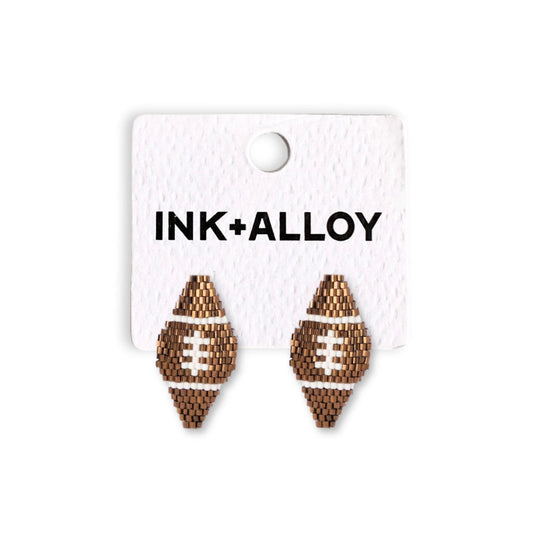 Ink + Alloy Luxe Football Earrings